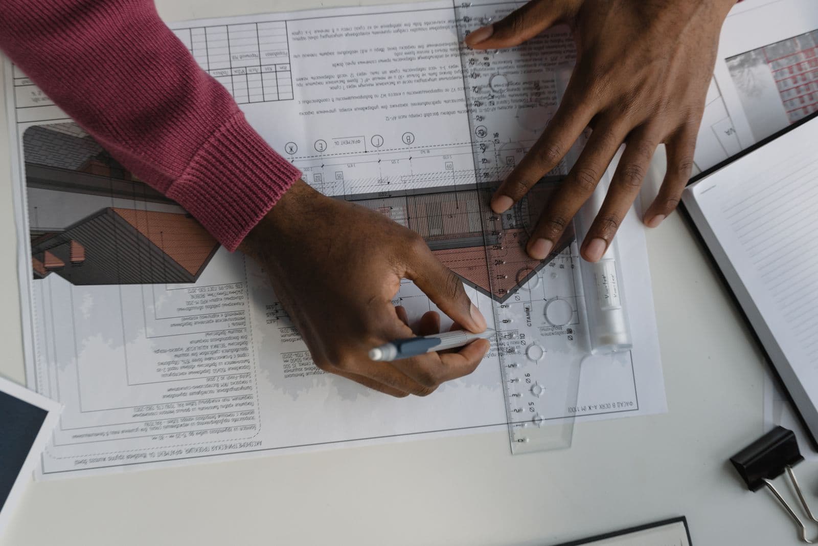 Design work with plans and drafting tools